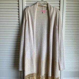 Lilly Pulitzer Tatum Cardigan Gold Metallic women’s medium
